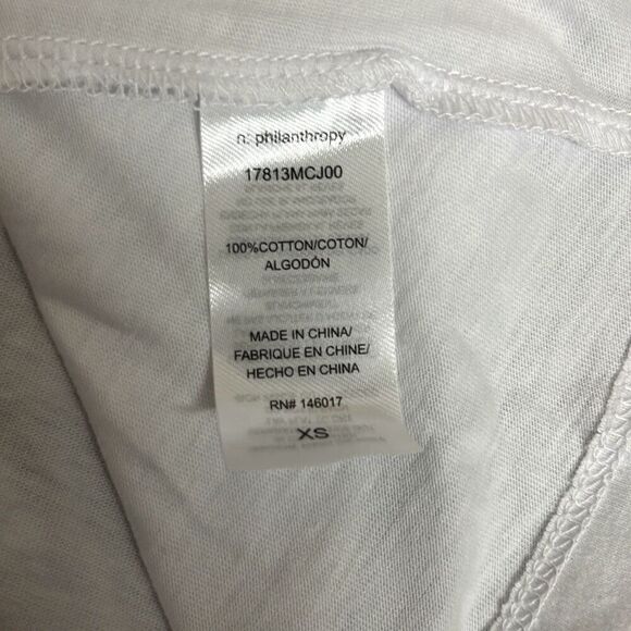 Revolve n:philanthropy White Harlow T Shirt Cutout Crewneck NWT Distressed - Picture 10 of 12
